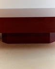 Red Lacquered Coffee Table
