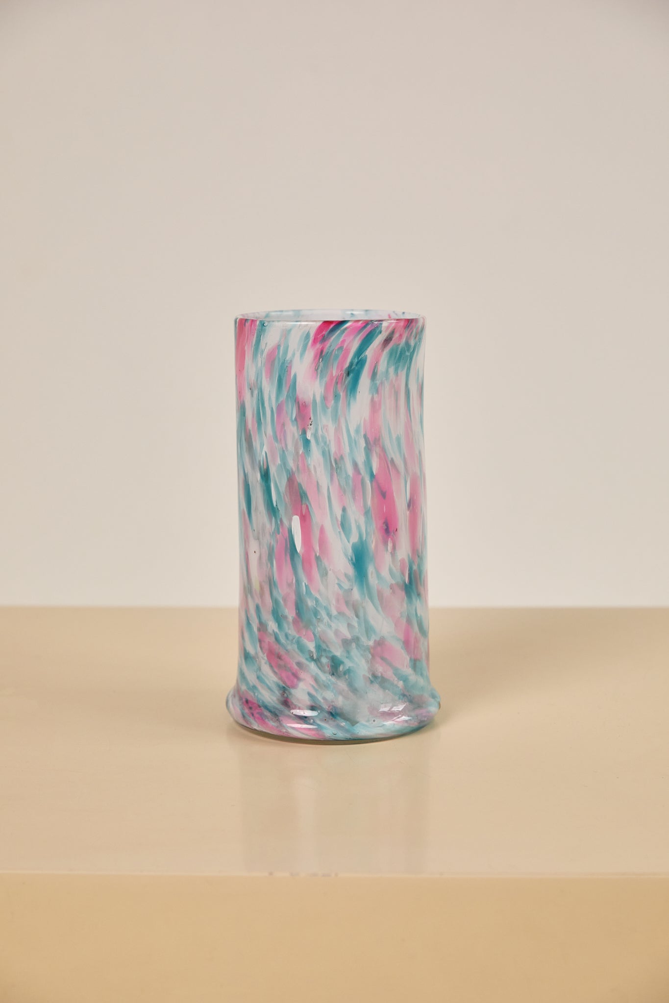 Pink and Green Splatter Vase