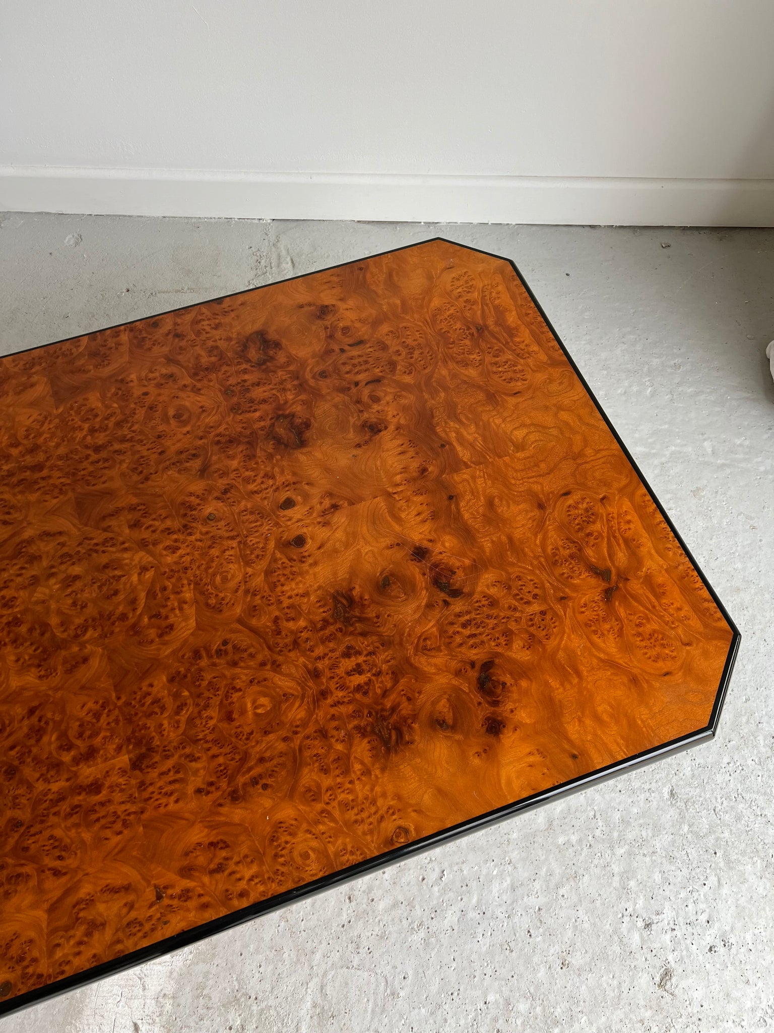 Mario Sabott for Willy Rizzo Burlwood Coffee Table