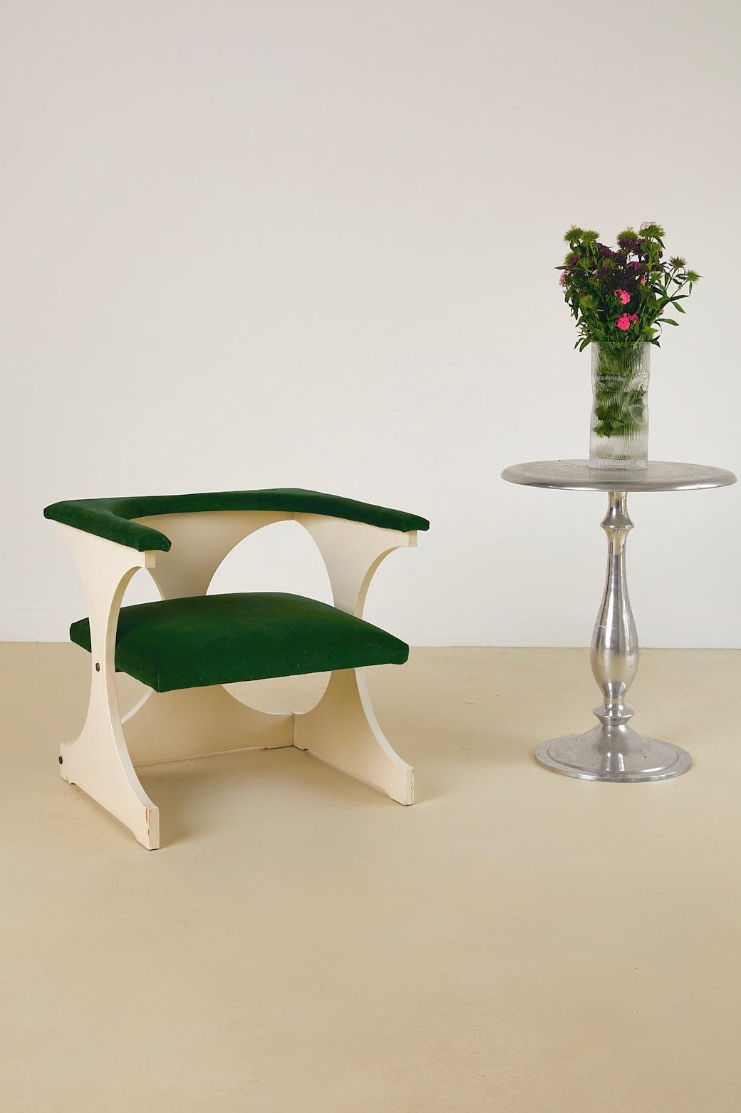 Green Velvet Space Age Armchair