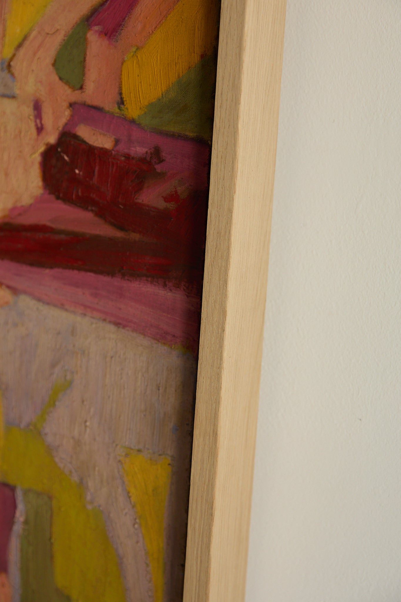 Mid-Century Abstract Expressionist Oil Painting – École de Paris, 1956