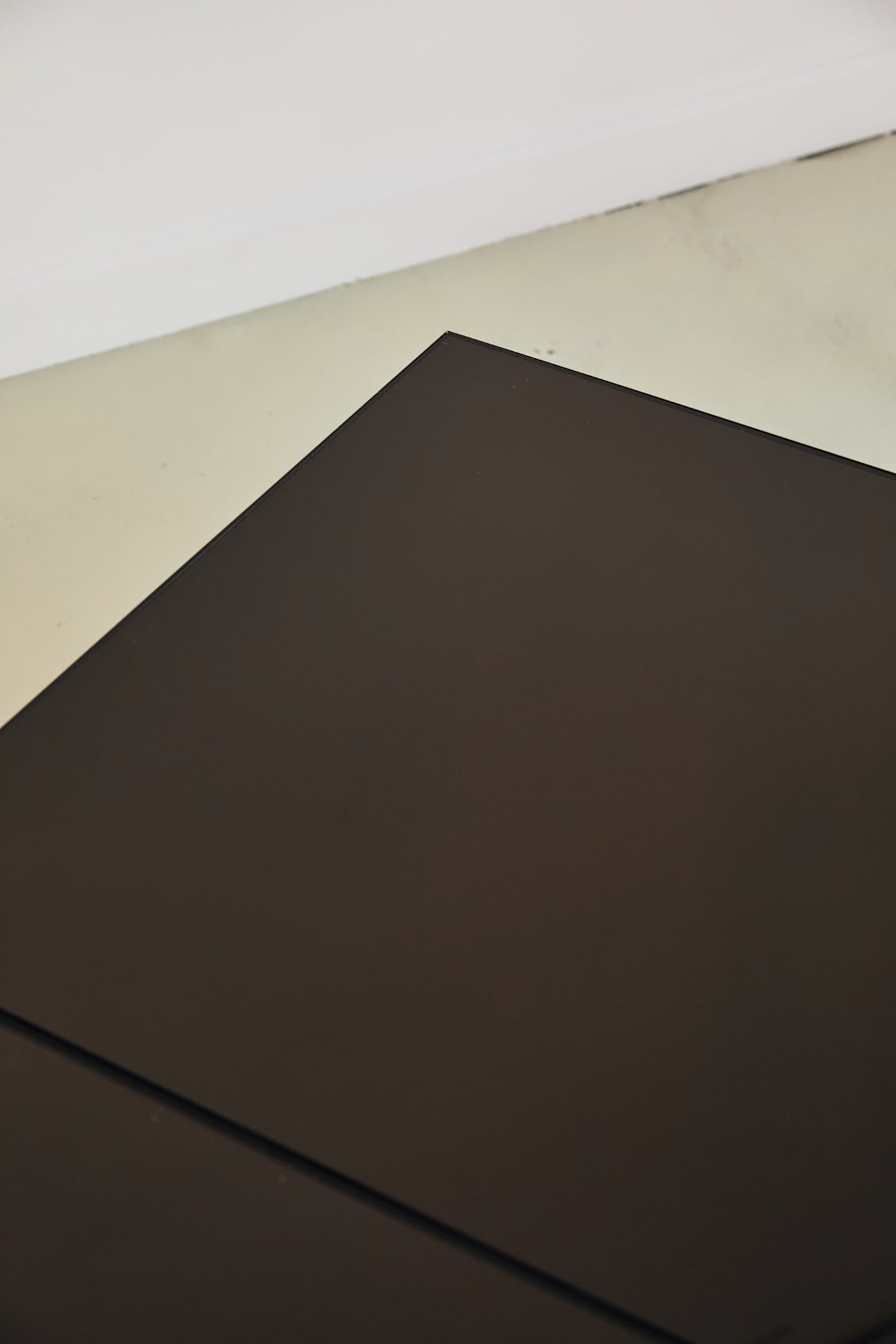 Willy Rizzo Style Chrome and Smoked Glass Bar Coffee Table