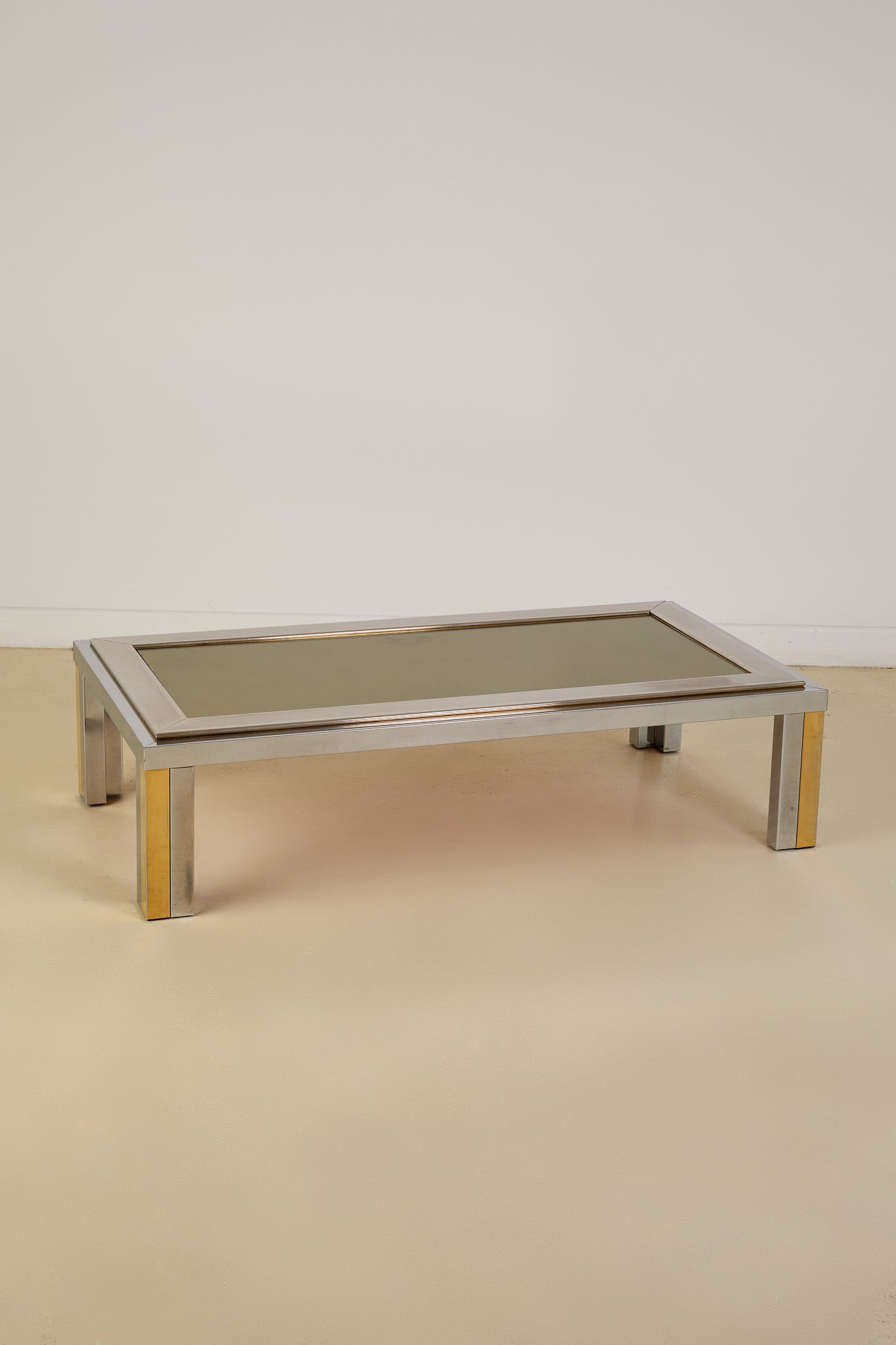 Romeo Rega Silver and Brass Coffee Table