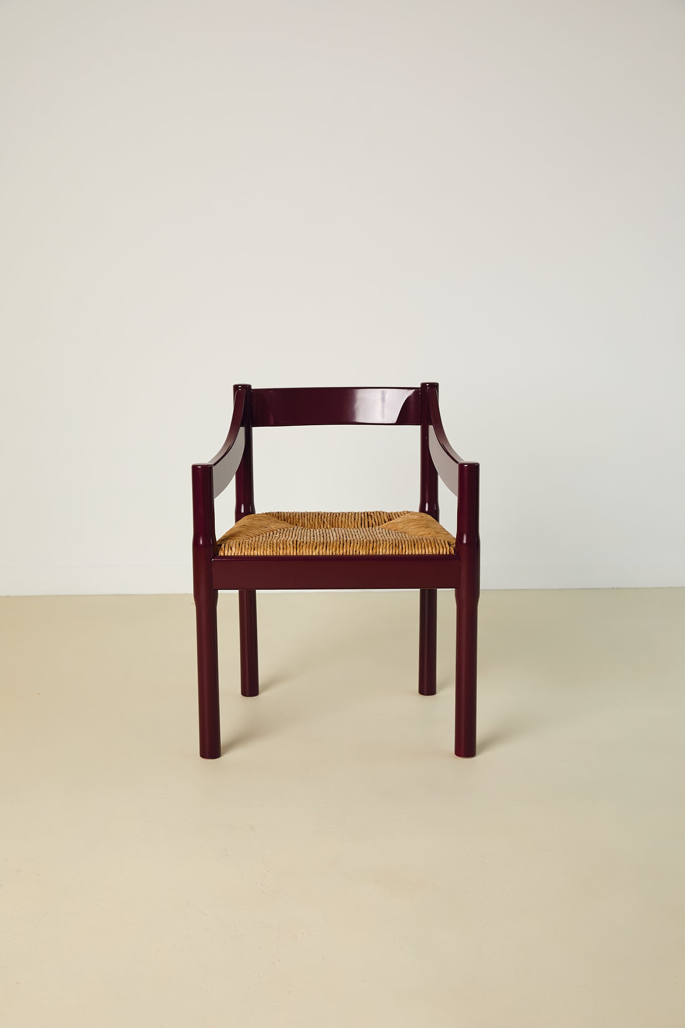 Set of x6 Carimate Dining Chairs Burgundy