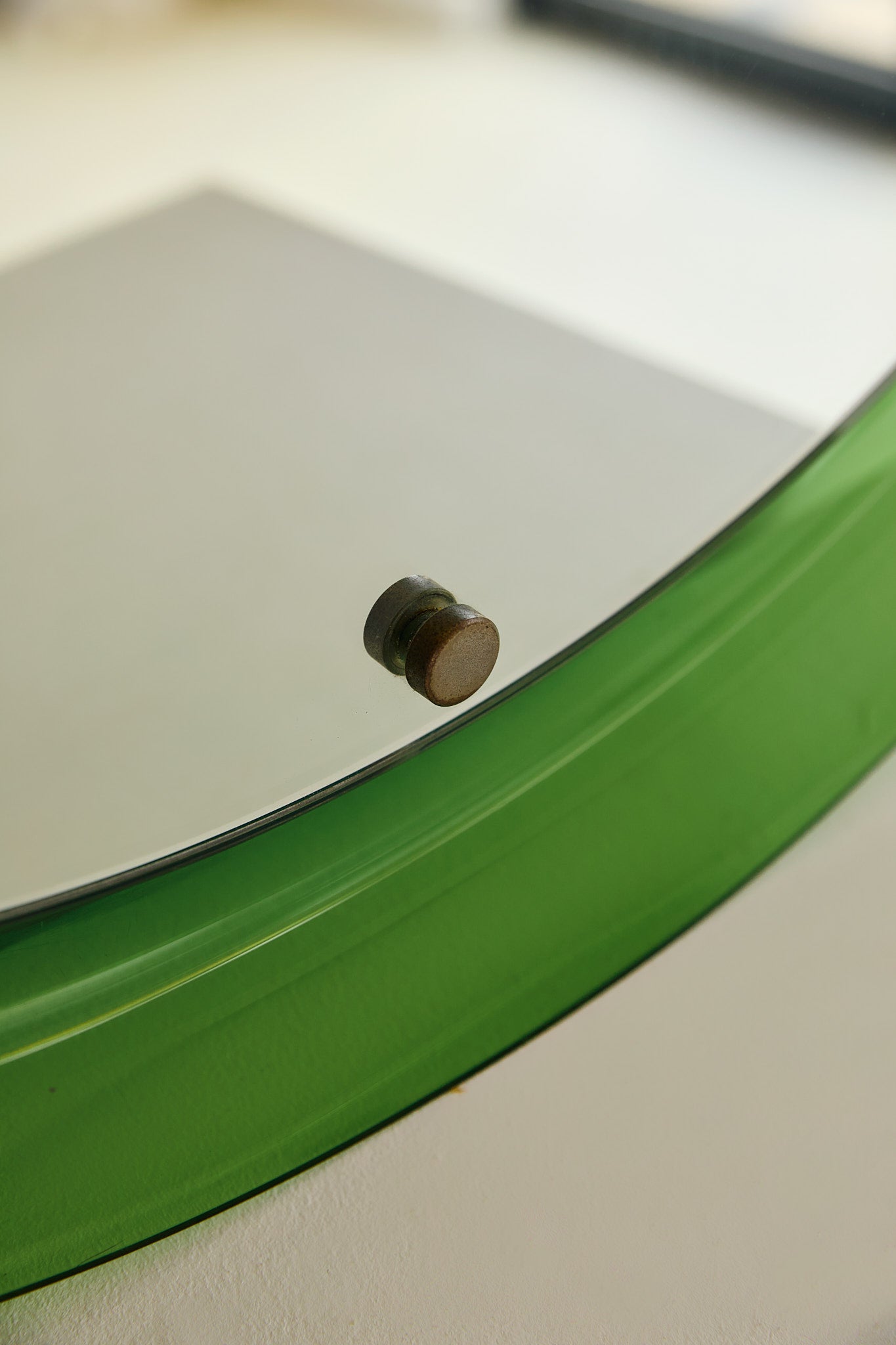 Green Italian Curved Mirror