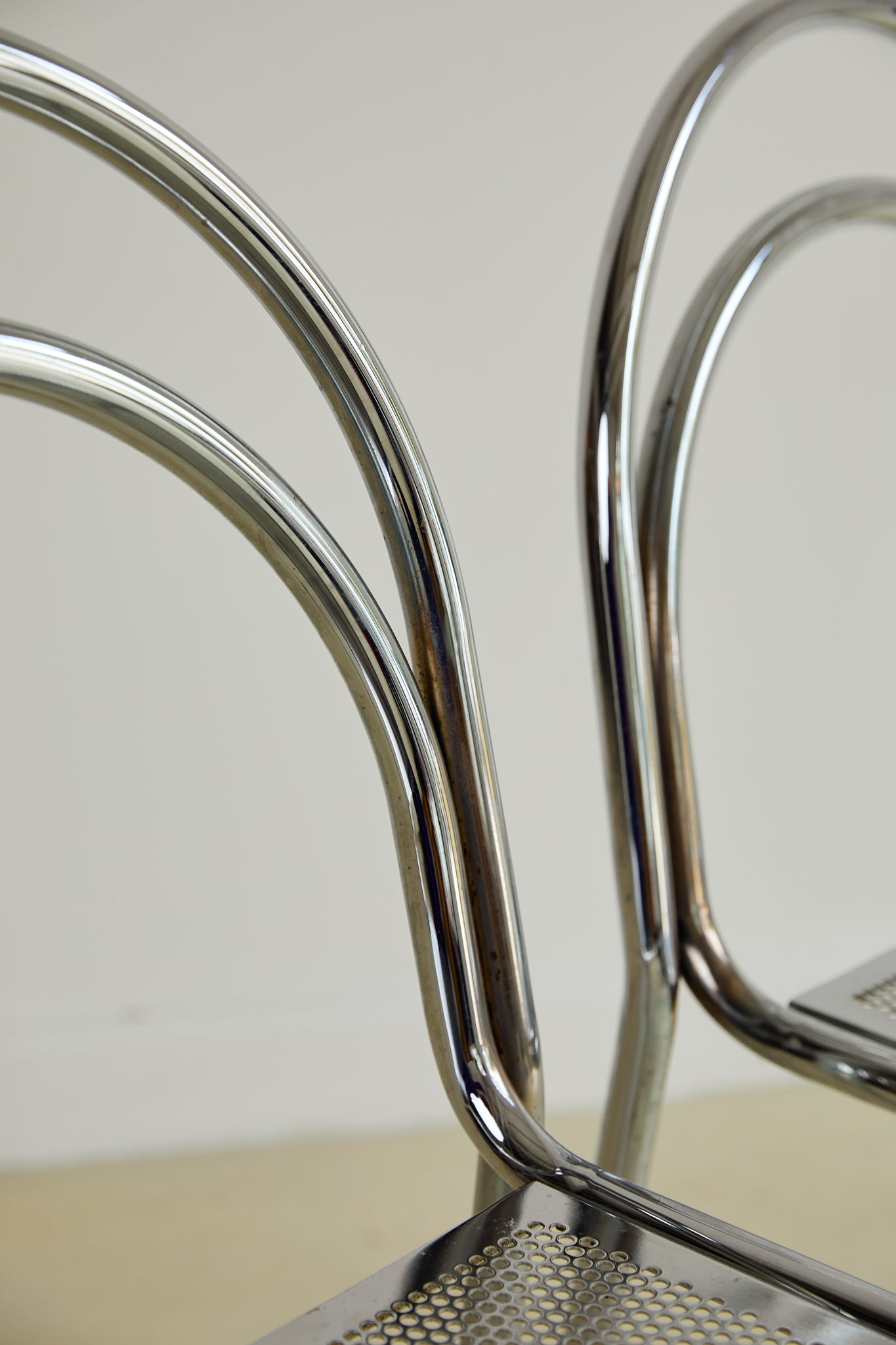 Chrome Stacking Dining Chairs (Sold Individually)