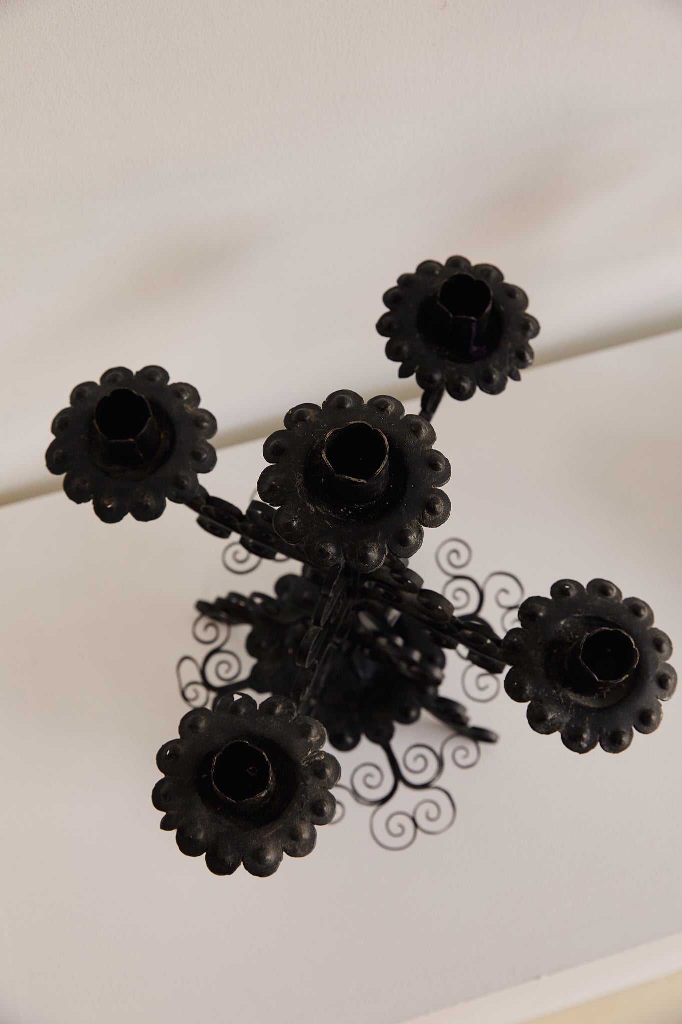 Pair of Iron Candelabras