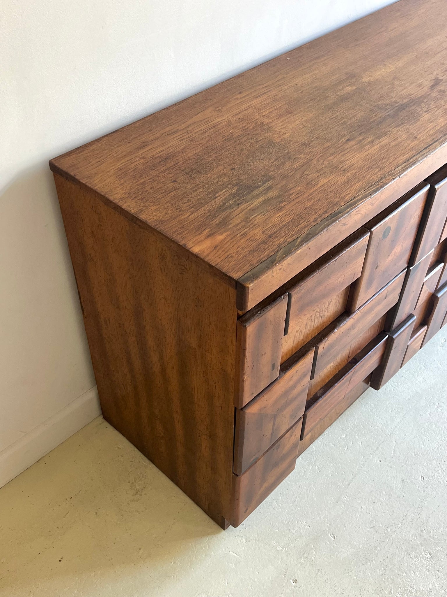 Lane Brutalist Mid Century Sideboard