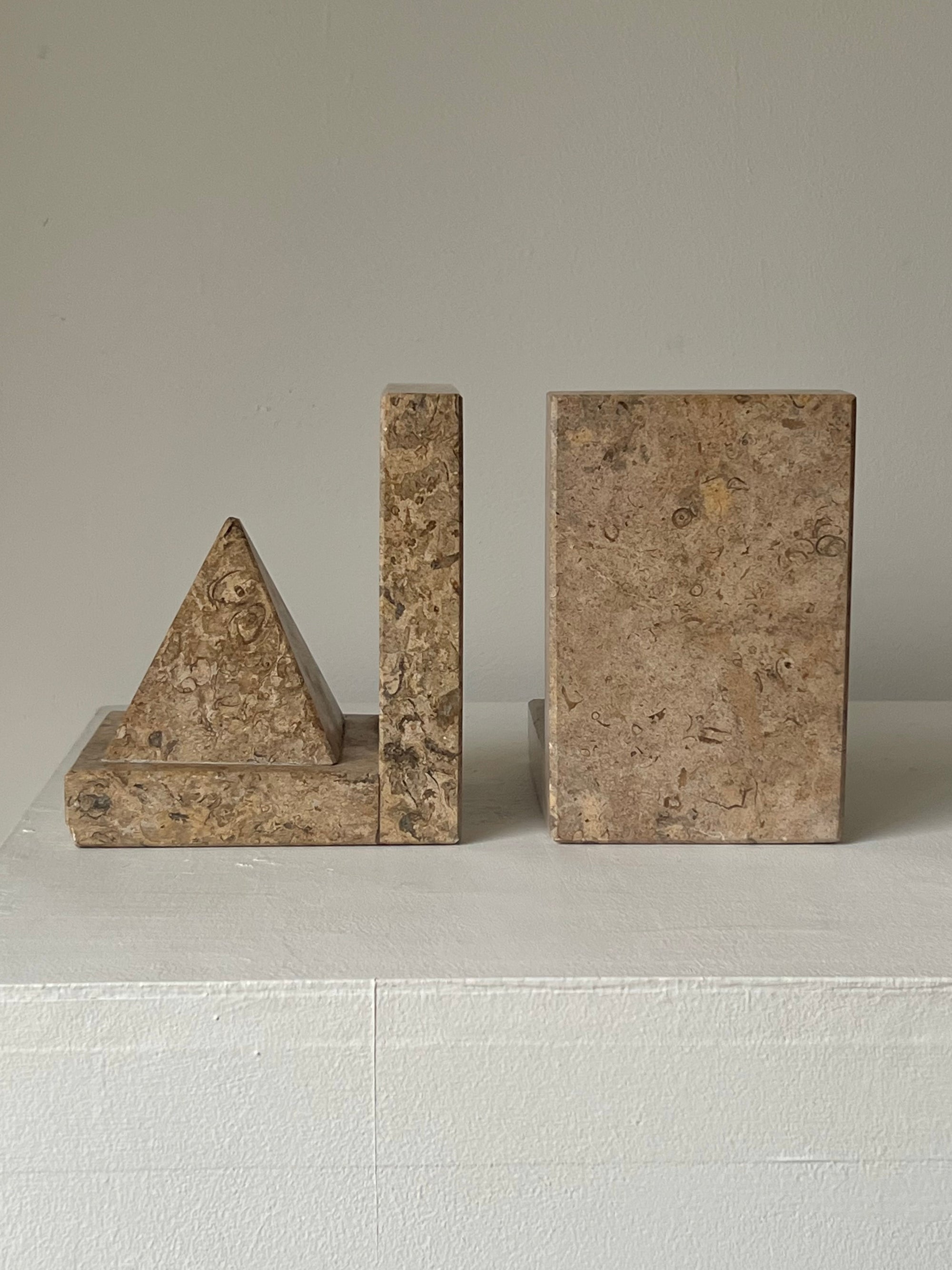 Art Deco Marble Bookends