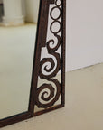 Art Deco Wrought Iron Floor Mirror
