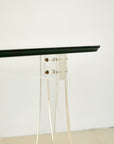 Vintage Glass and Lucite Desk