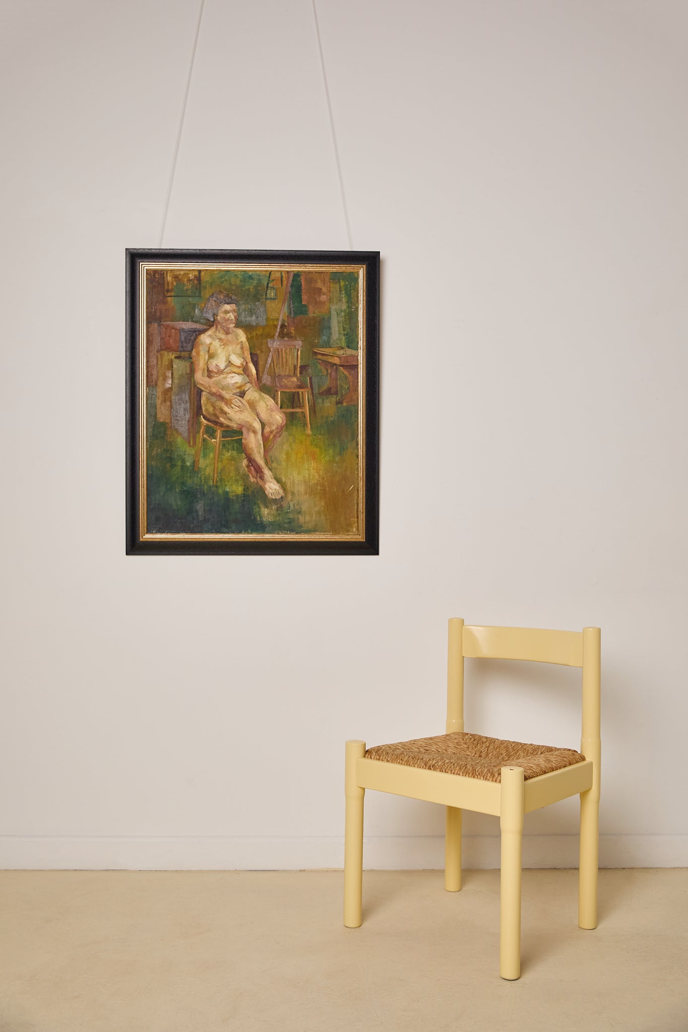 Nude on Green Background
