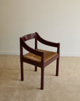 Set of x4 Carimate Carver Chairs in Burgundy