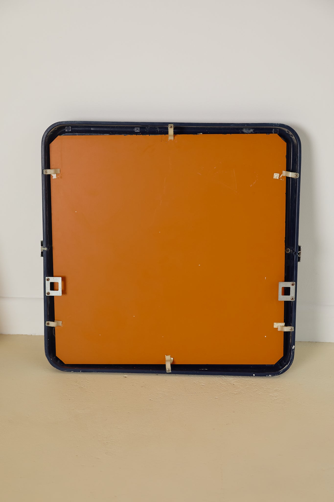 Blue &amp; Chrome 1970s Mirror (sold individually)