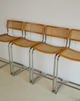 Set of x4 Marcel Bruer “Cesca” Style Bar Stools