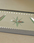 Blue Art Deco Mantle Mirror