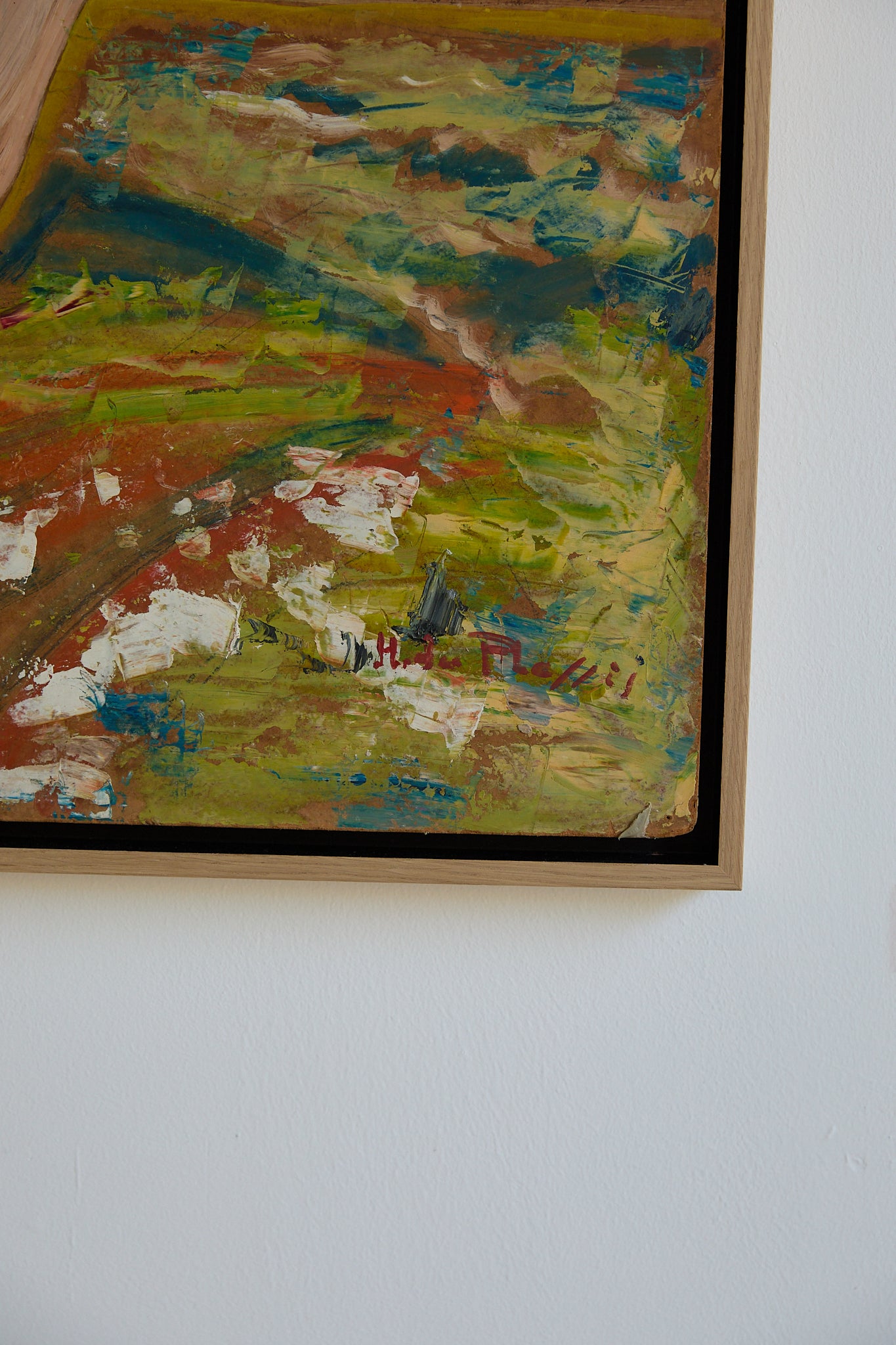 Flamingo Expressionist Oil on Board