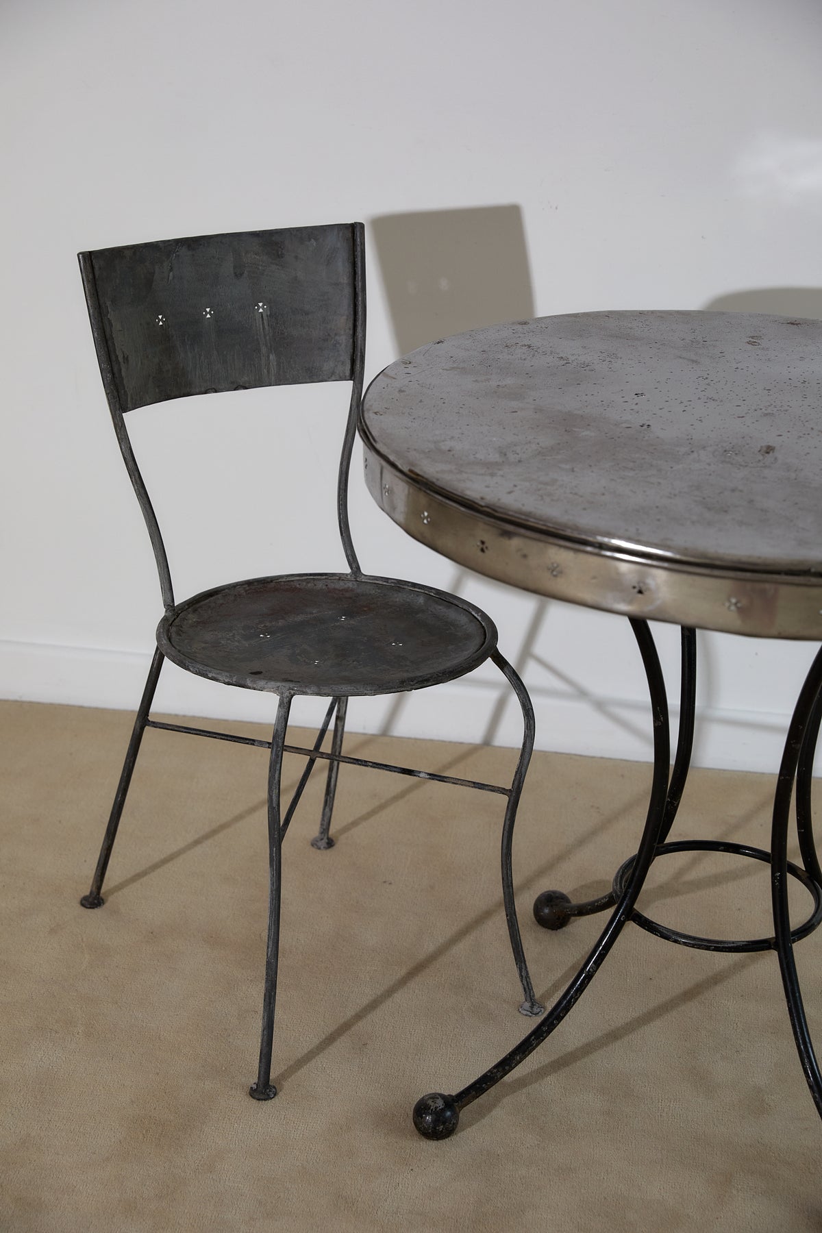Vintage Metal Bistro Dining Set (Table &amp; 2 Chairs)