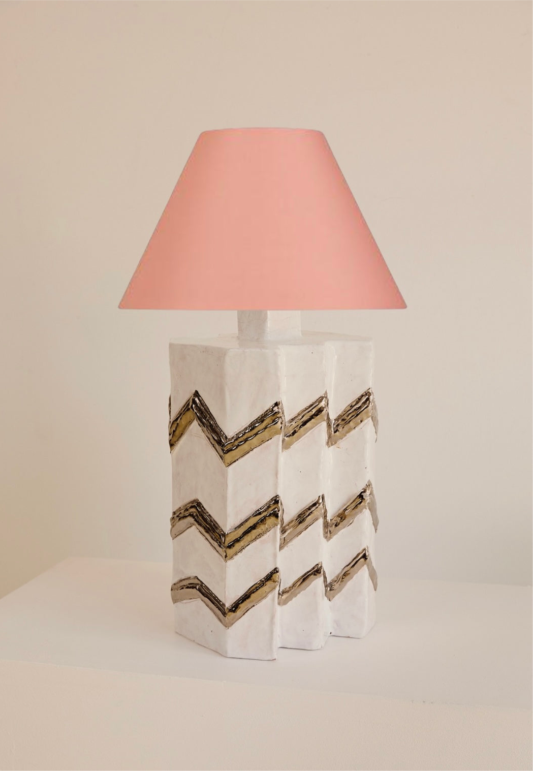 Ceramic Zig Zag Table Lamp
