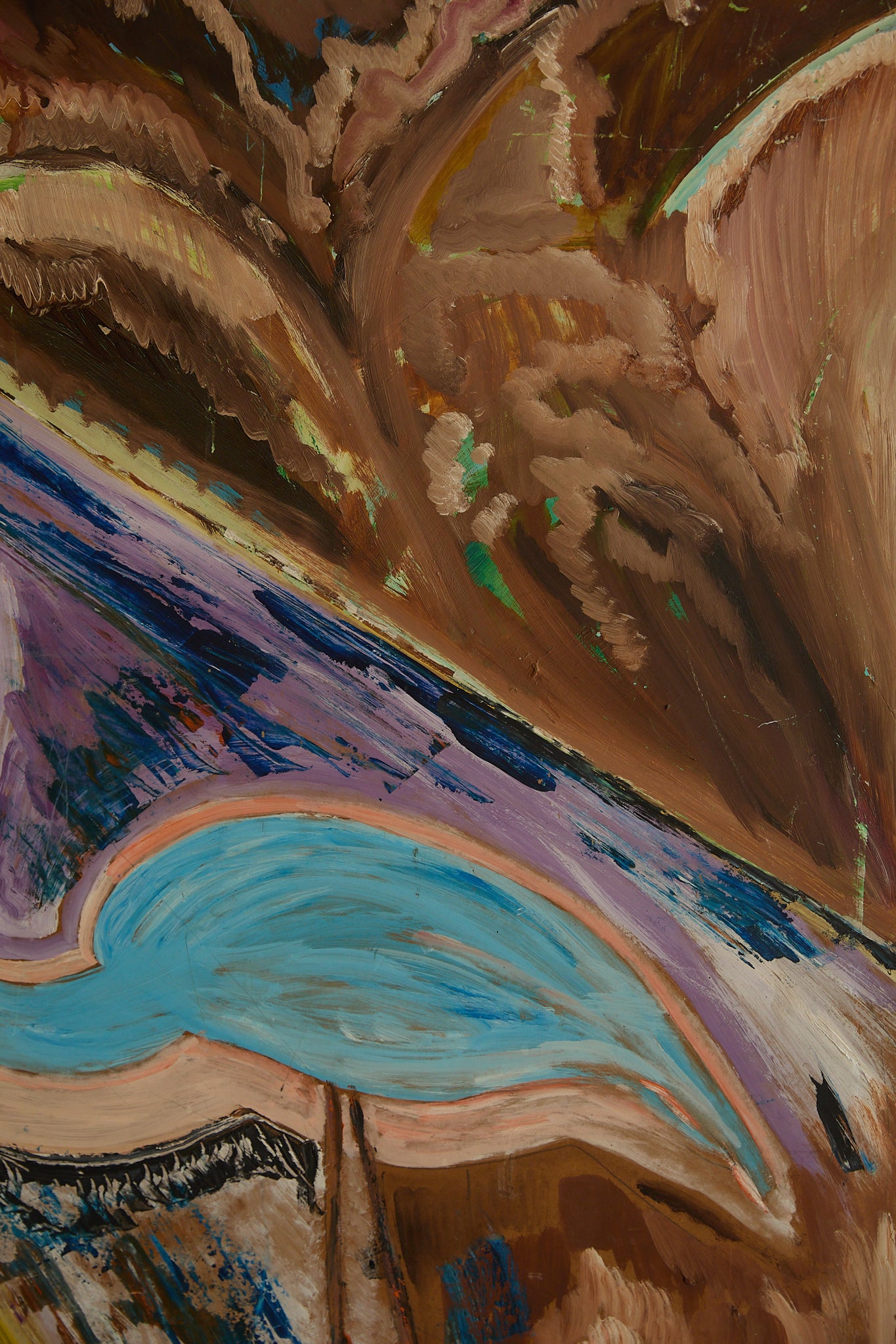 Flamingo Expressionist Oil on Board