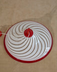 Vintage Mid-Century Murano Glass Space Age Swirl Pendant Light