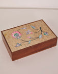 Wooden Box with Inlaid Mother of Pearl Detail