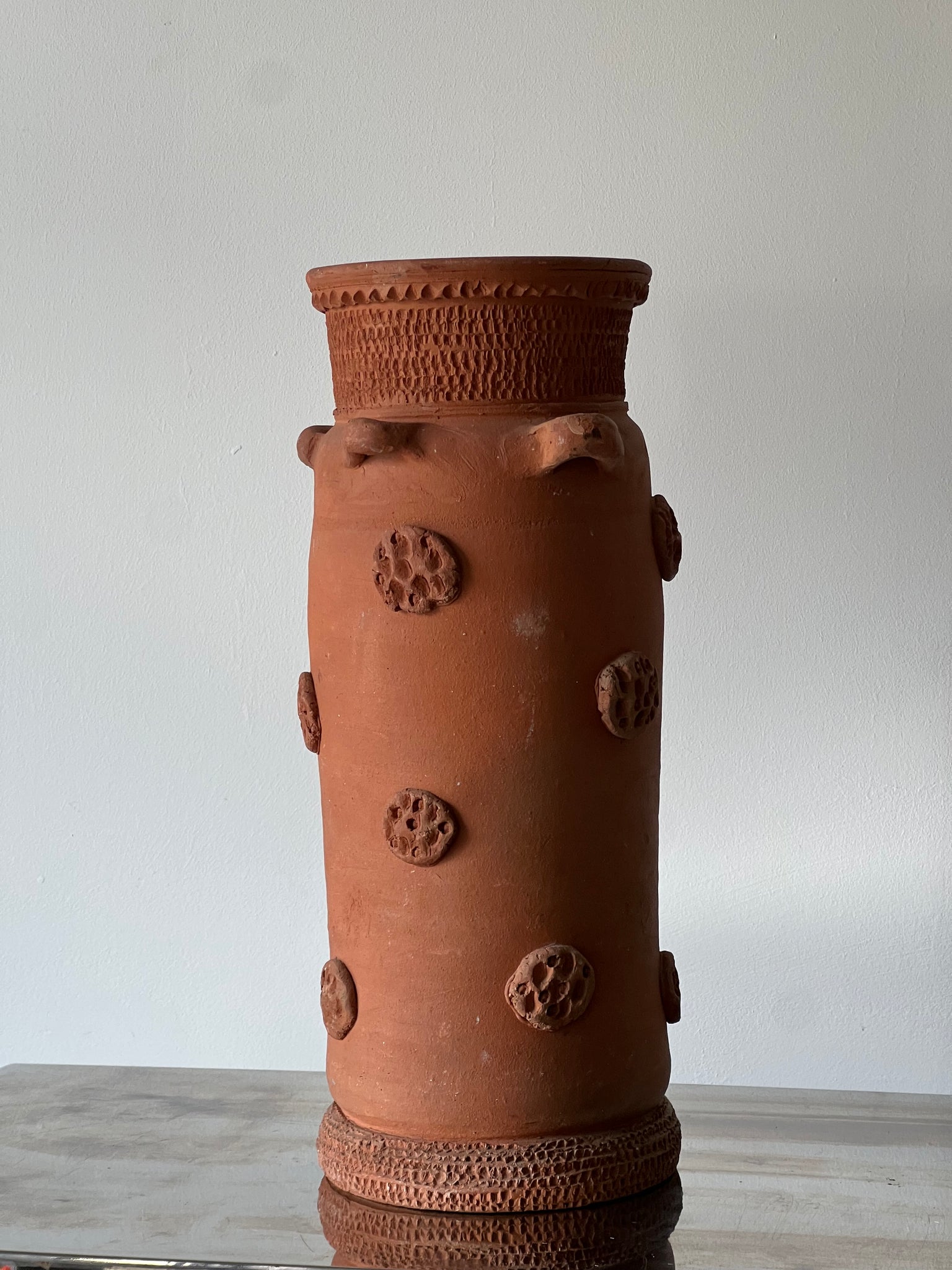 Handmade Tall Terracotta Vase