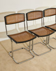 Mid-Century Modern Cesca-Style Cantilever Dining Chairs – Set of 4