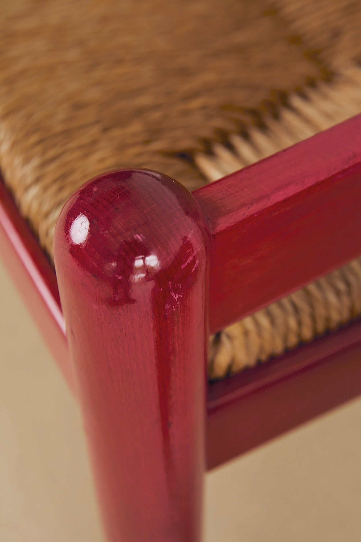 Cassina Carimate Armchair Pair Stained Red