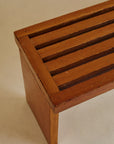 Modernist Wooden Slatted Bench In Style of Charlotte Perriand