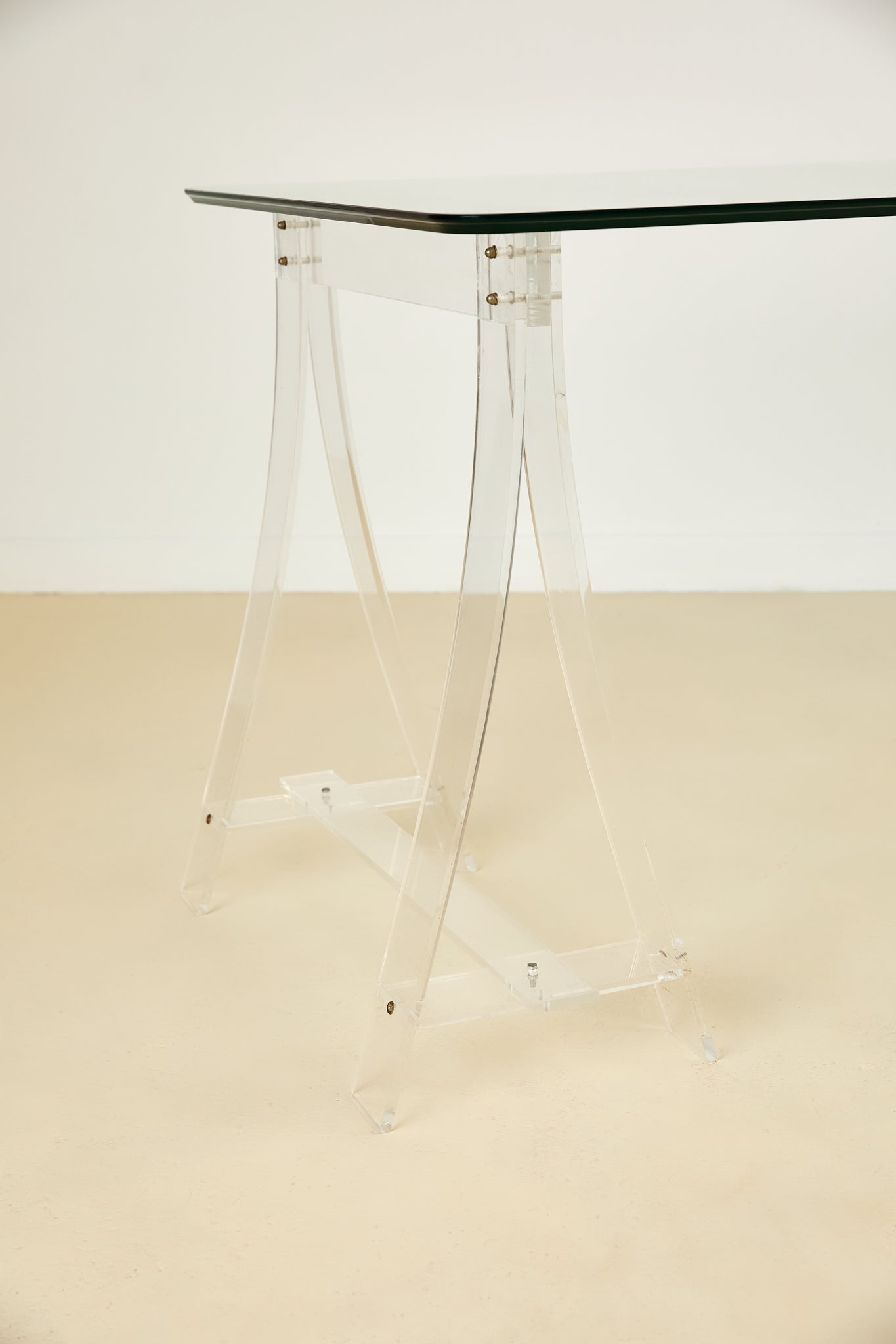 Vintage Glass and Lucite Desk