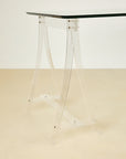 Vintage Glass and Lucite Desk