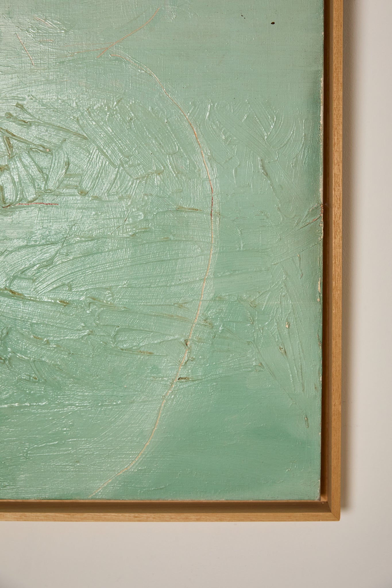 Thick Aqua Oil on Canvas