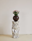 Tall Crushed Chrome Plinth