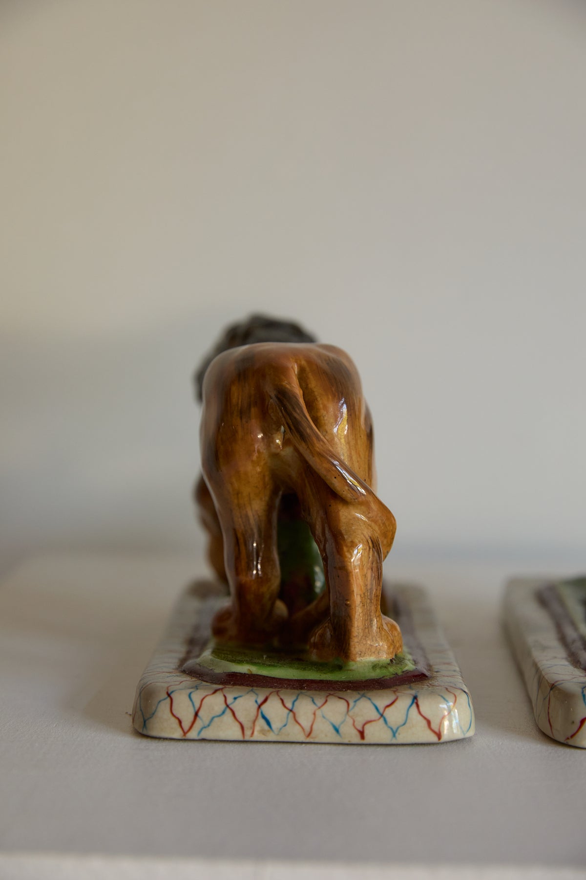 A Magnificent Pair of Vintage Medici-Style Pottery Lions