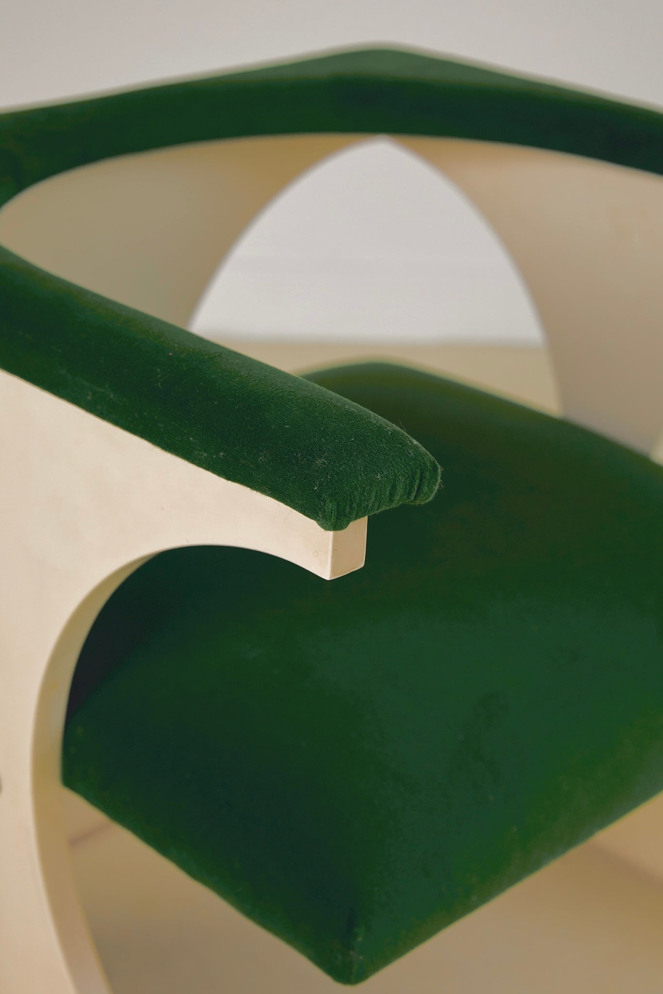 Green Velvet Space Age Armchair