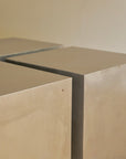 Mid-Century French Modernist Stainless Steel "Cube" Coffee / Side Tables Attributed to Maria Pergay