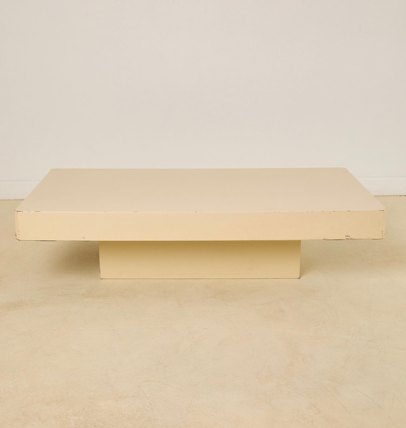 Cream 1970s Low Coffee Table