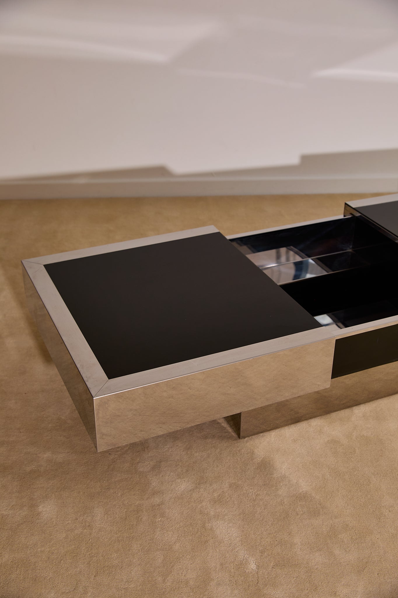 Vintage Willy Rizzo for Cidue Dry Bar Coffee Table | Italian, 1970s