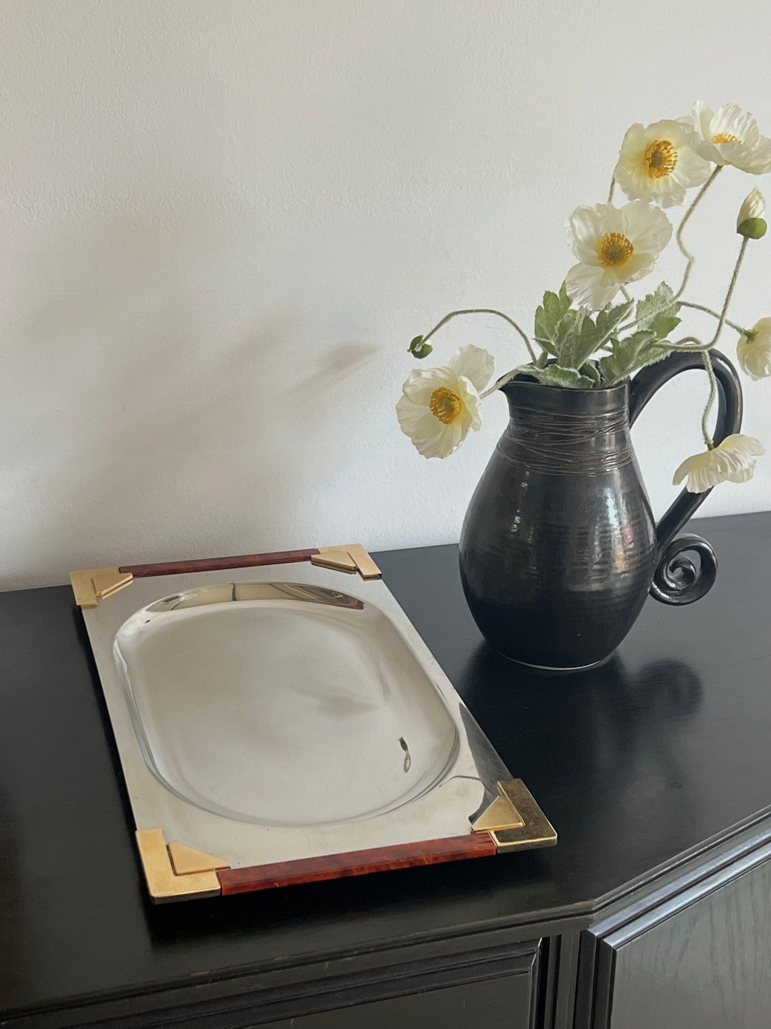 French Steel and Tortoise Tray