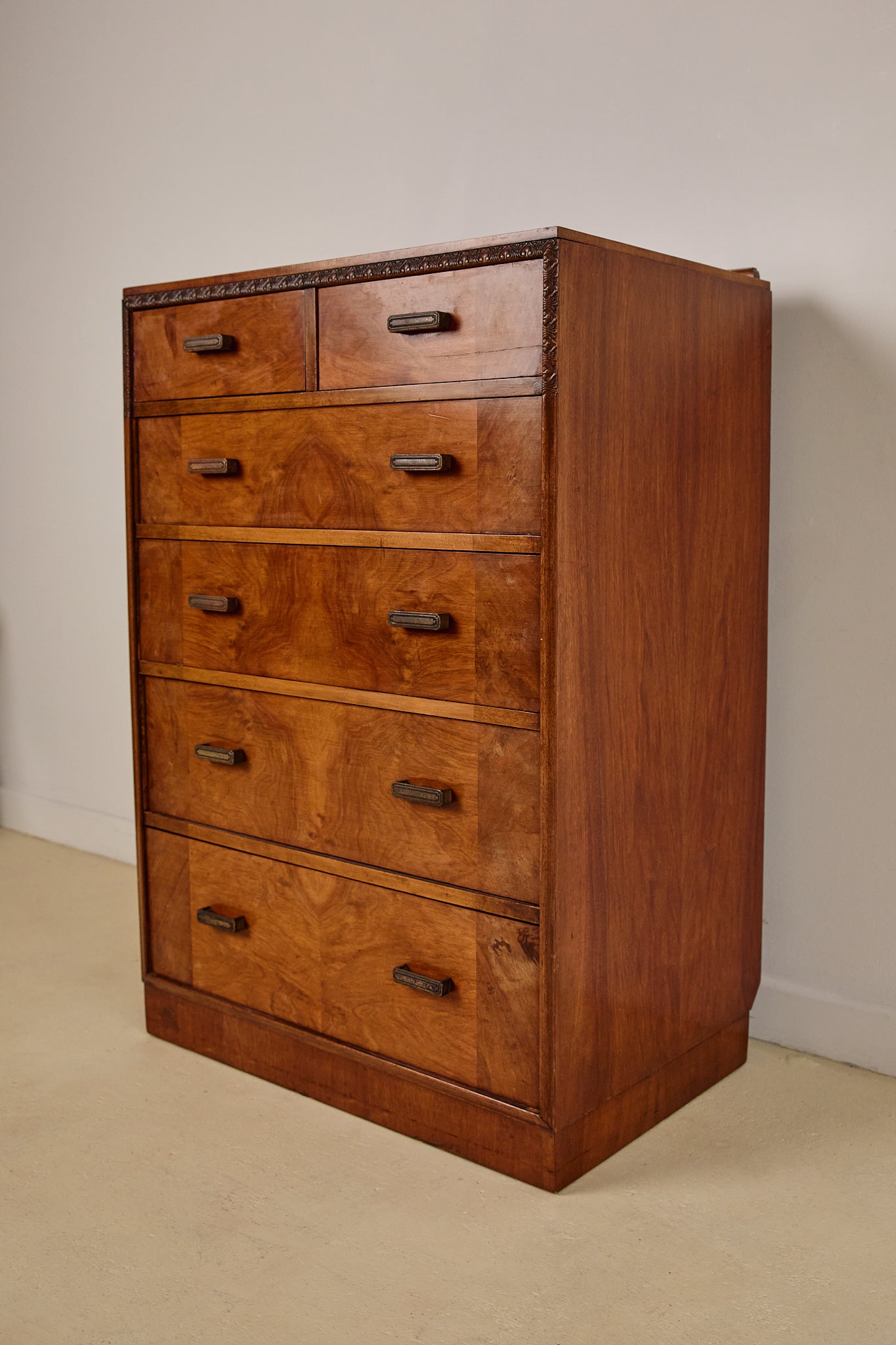 Art Deco Burr Walnut Chest of Drawers