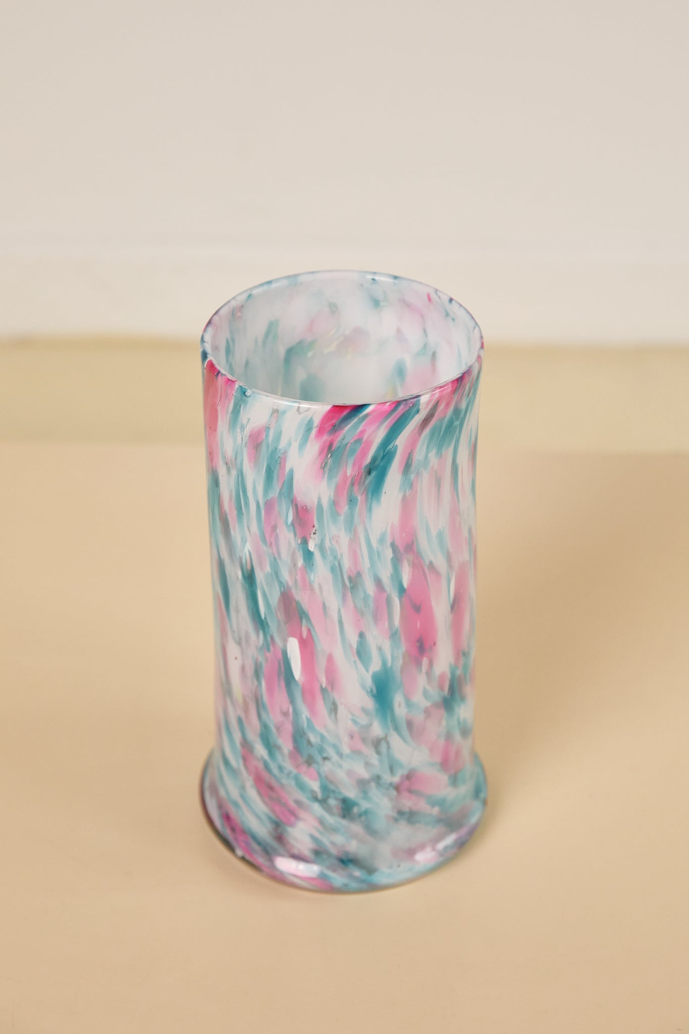 Pink and Green Splatter Vase