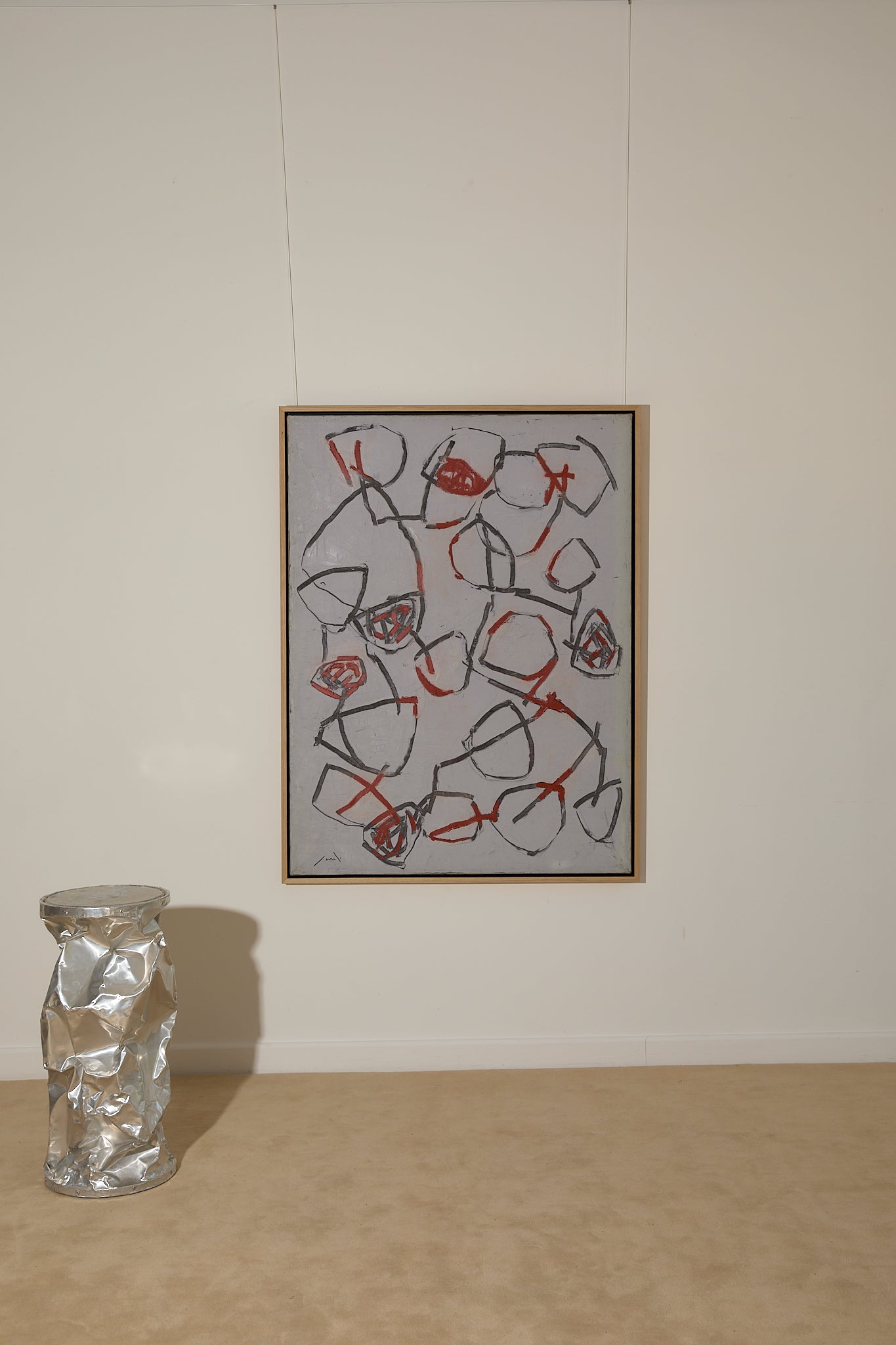 Large George’s Ferrato Grey, Crimson and Black