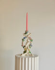 19th Century Porcelain Cherub Candleholder