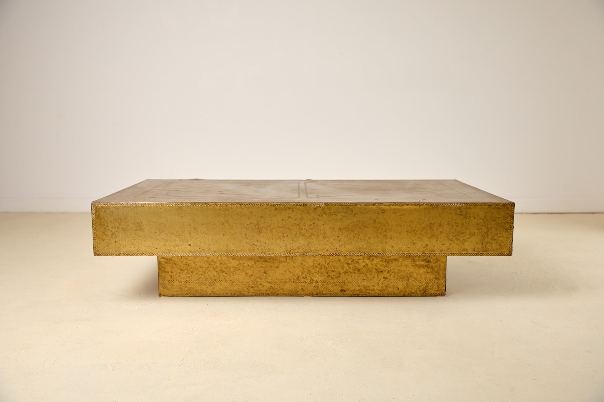 Brass Studded Coffee Table