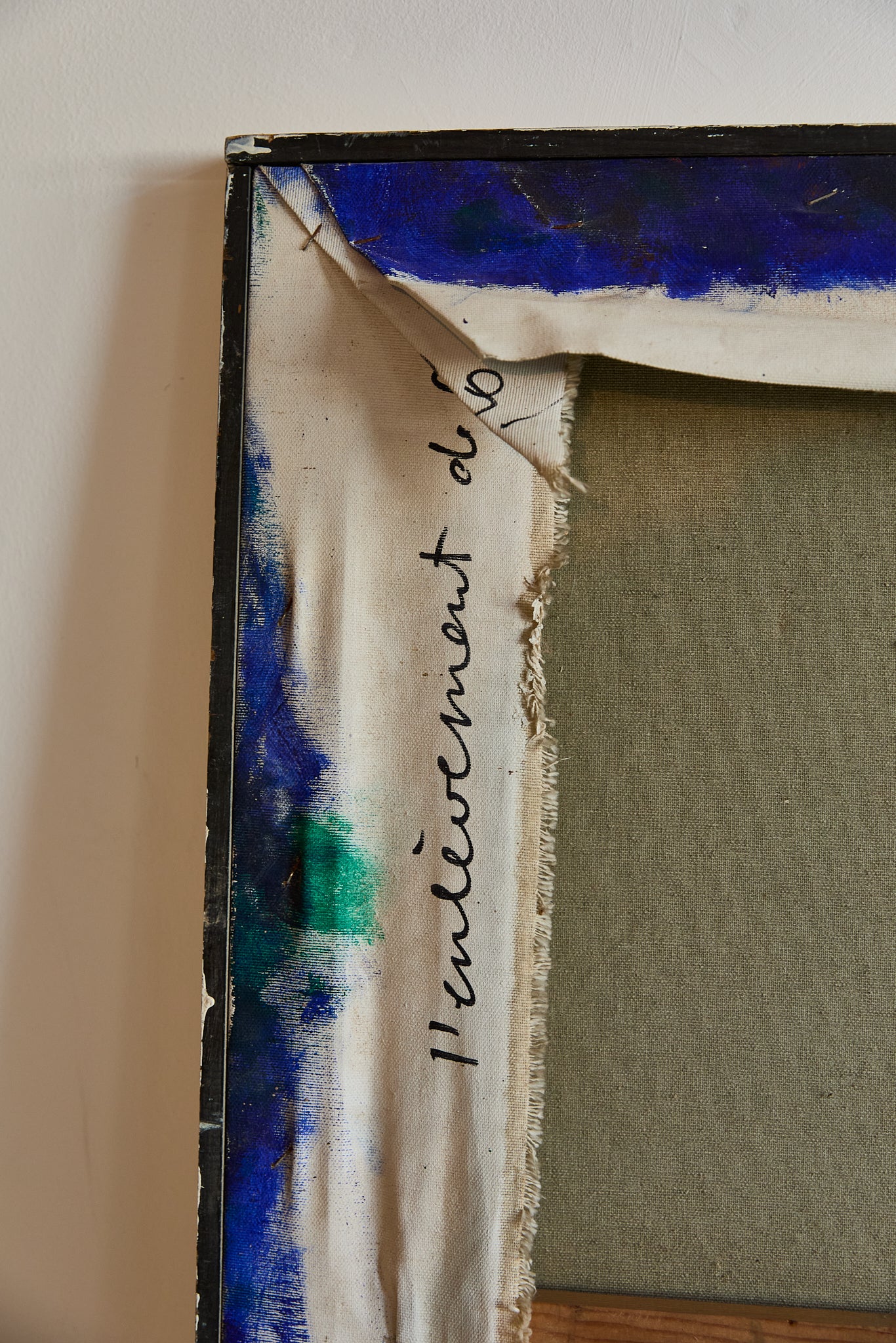 Large White and Blue Cloudy Abstract