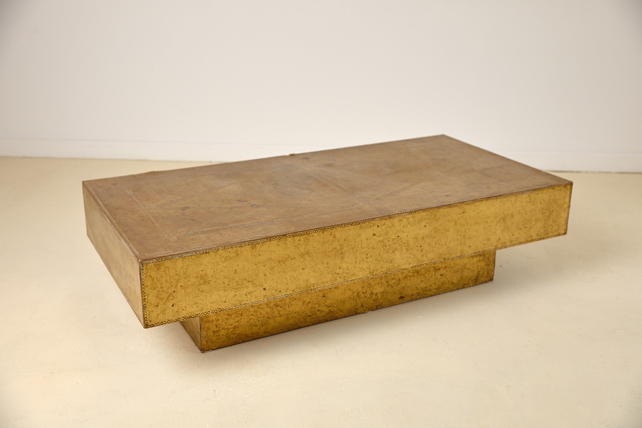 Brass Studded Coffee Table