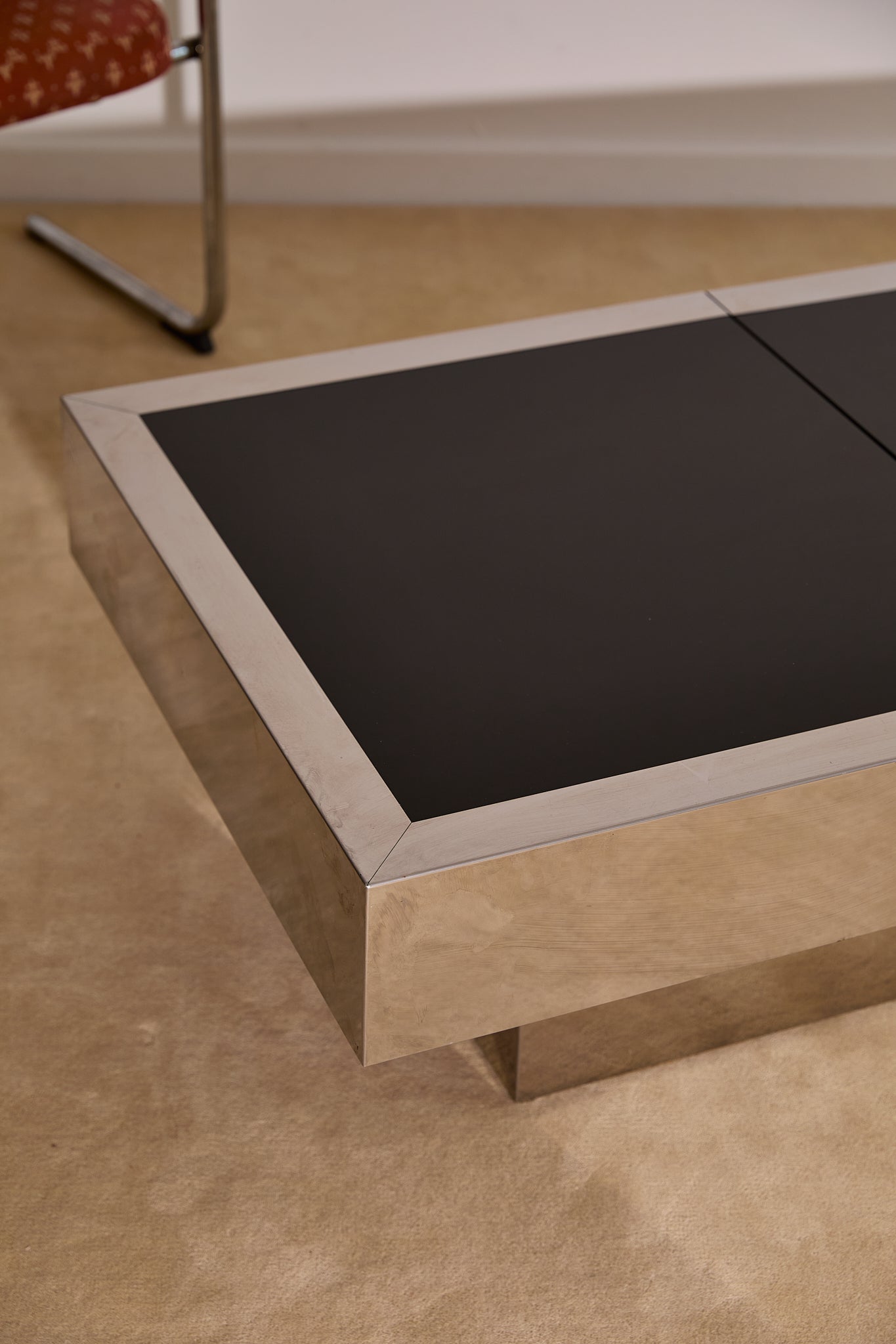 Vintage Willy Rizzo for Cidue Dry Bar Coffee Table | Italian, 1970s
