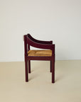 Set of x6 Carimate Dining Chairs Burgundy