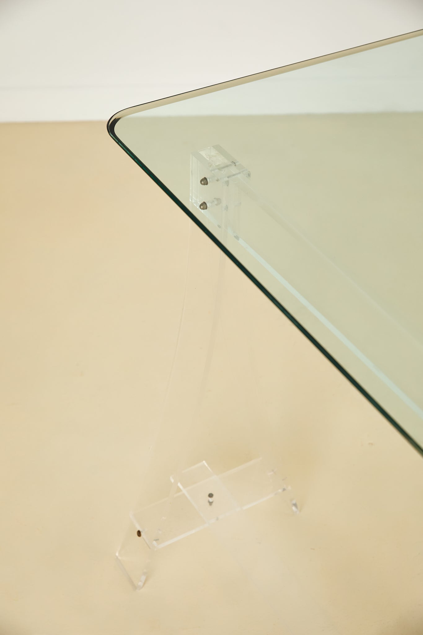 Vintage Glass and Lucite Desk